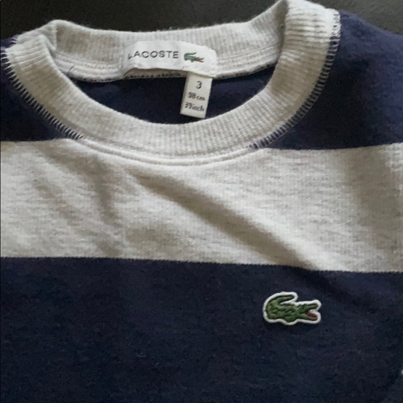 Lacoste Striped Sweatshirt 3 Boys - Picture 2 of 4